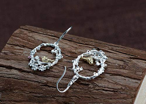 Boucles d'oreilles oiseau en style littéraire pour vos sorties et lecture - 2