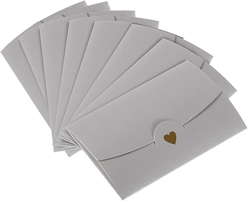 PATIKIL Mini sobres, paquete de 20 soportes pequeños para tarjetas de regalo, sobres retro dorados de invitación de negocios para boda, cumpleaños,