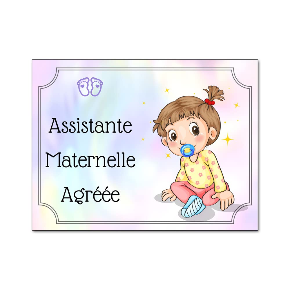 Plaque Assistante Maternelle Agréée Panneau De Porte Nounou