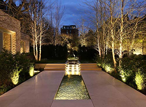 Leonlite 12-Pack 3W Well Lights Landscape Led In Ground Outdoor, Low Voltage 12-24V Ac/Dc, Ip67 Waterproof Aluminum In-Grade Up Lighting For Trees Garden Wall Washing, Cri 90 3000K, Black #TOP7