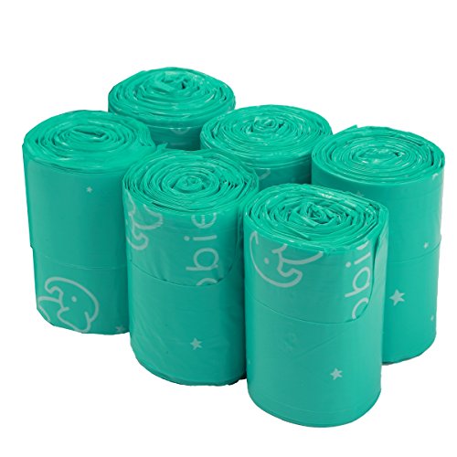 Goobie Baby Diaper Bag Dispenser Refill Rolls of Unscented Disposable Refill Bags | Waste Bag (6 Roll Bag Refill - 150 Bags)