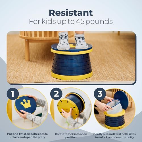 image for Oket Travel Potty for Toddlers, Portable Potty Training Toilet, Compac