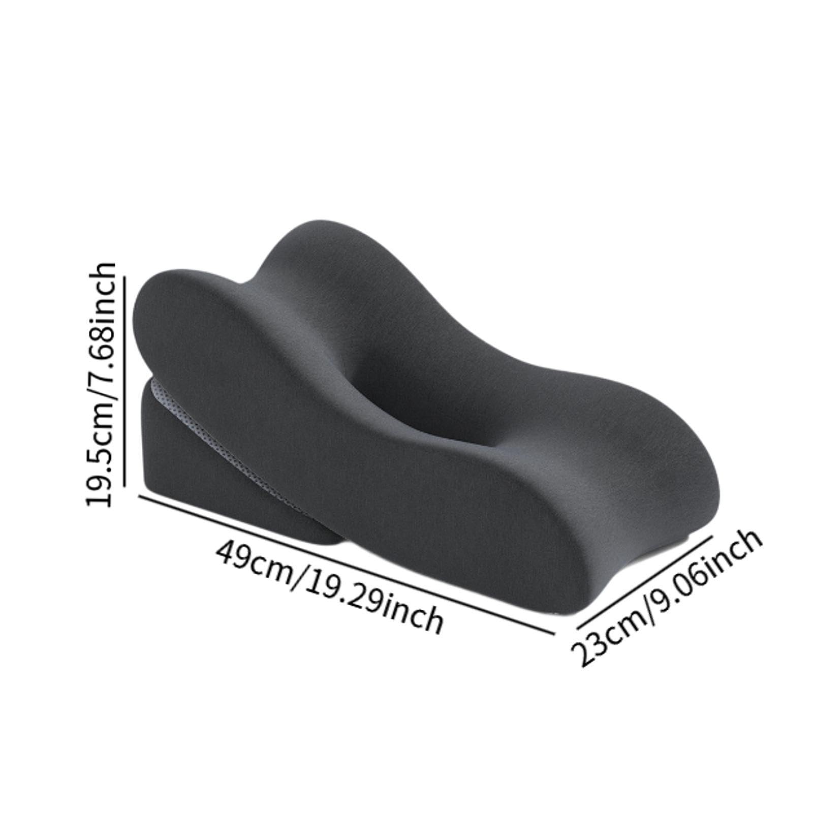 Cuscino per Elevazione delle Gambe, Cuneo per Gambe per sul Fianco, Poggiapiedi Ortopedico, Memory Foam, Cuscino di Sollievo, Grigio Scuro