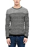  Q/S designed by - s.Oliver Herren 40.911.61.2678 Pullover, Schwarz (Black Stripes 99g0), Large (Herstellergröße: L)