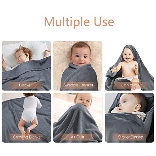 Yoofoss Baby Blanket Fleece Coral Fluffy Throw Blanket For Toddler, Infant Or Newborn Microfiber Plush Swaddle Blanket For Boys Girls Crib Stroller Nap 28"X40" Dark Grey #TOP5