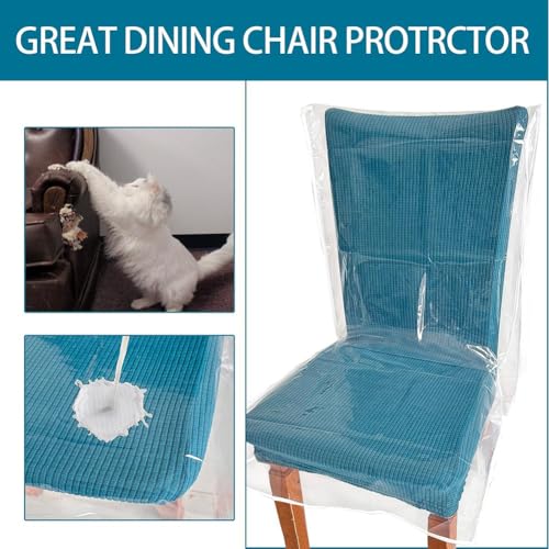Housses de Chaise en Plastique Imperméables et Protectrices Transparentes - 7