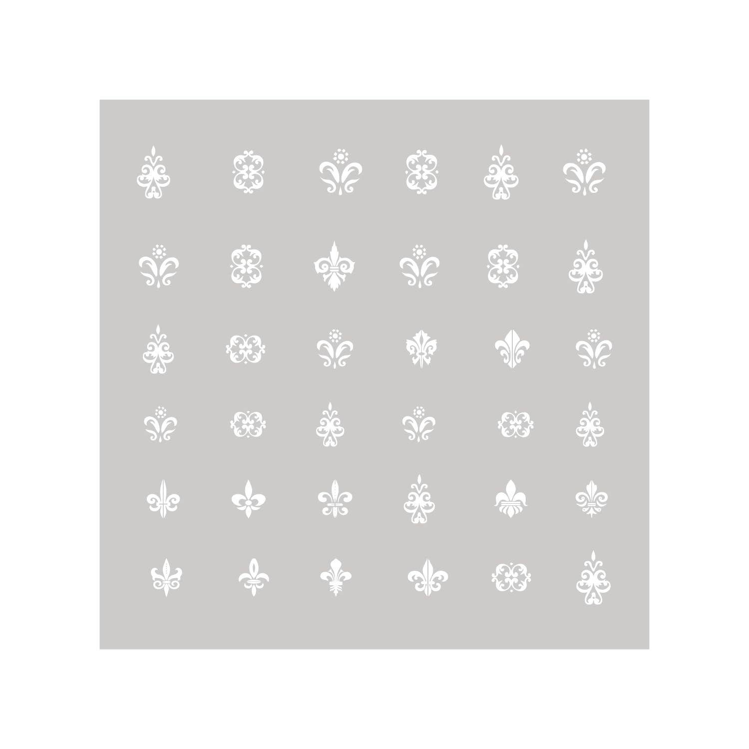 35 PCs White Theme Nail Art Sticker for Women Girls Kids NailExtension Self-Adhesive Embossing Cute Nail Stickers Manicure DIY Decoration Stickers (Royal Pattern)-image-1