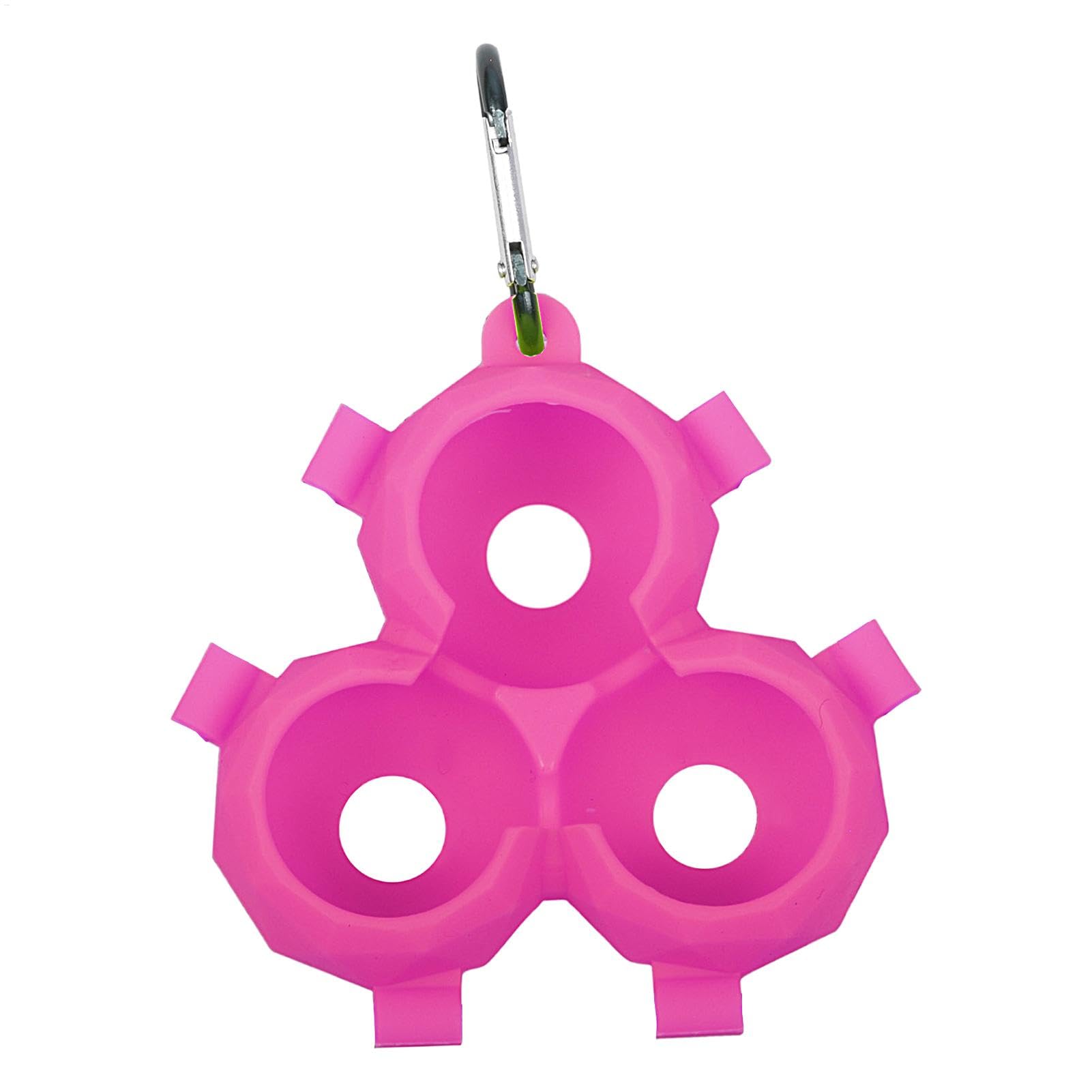 Support pour balles de golf, housse en silicone pour 3 balles, accessoire de golf portable, lilas