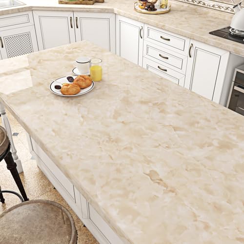 Yullpaper Cream Beige Marble Contact Paper