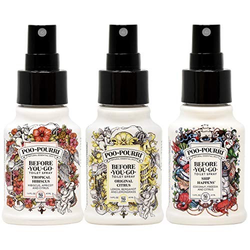 Image of Poo-Pourri Original Citrus,Ship Happens, and Tropical Hibiscus 1.4 Ounce Set
