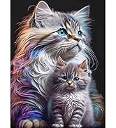 Diamond Painting Katze 30x40cm - 5D Bastelset Für Erwachsene