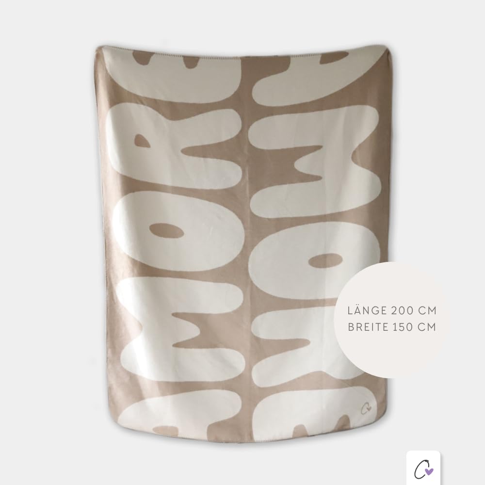 Odernichtoderdoch Kuscheldecke „Amore“ - 150 x 200 cm - Häkelsaum, weich, Deine Lieblingsdecke, fair produziert in Deutschland, Home-Accessoire
