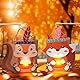 Laternen Bastelset, 6 Stück Laterne Kinder, Herbst Basteln mit Kindern, Bastelset Herbst Kinder zum Hedgehog, Fox, Elk, Squirrel, Raccoon, Owl mit Laternenstab, DIY Laternen Basteln St Martin