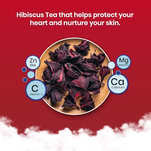 Image of BLUE TEA - Hibiscus Tea - 25 Tea Bags (Pack of 2) Plant Based | Supports Sugar Level | Enhances Skin Glow | Caffeine Free - Herbal Tea - Tangy Flavour | Single Tear Tea Box | Easy Pull Sachets