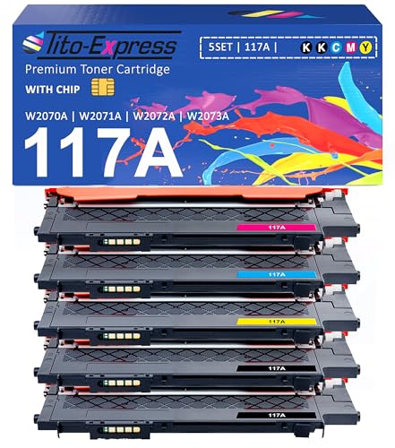 Toner 117A XL fini les textes ternes sur HP Color Laser MFP 179fwg avec ce pack complet