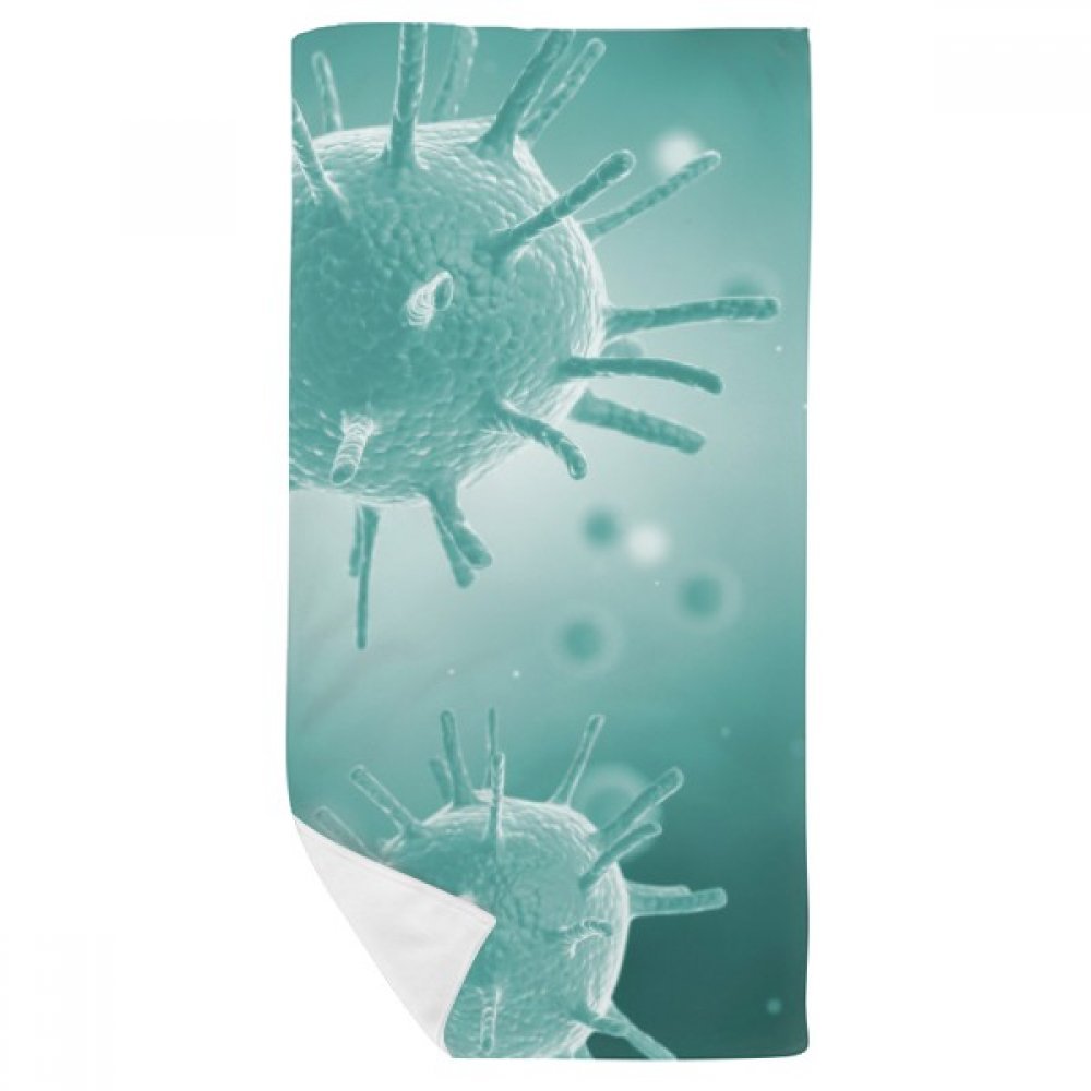 Serviette de bain créature cellulaire microscope 35x70cm multicolore