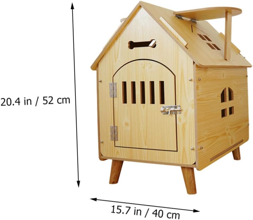 POPETPOP 1pc Dog Outdoor Kennel Wooden Dog House Kennel Puppy House Sleep Crate