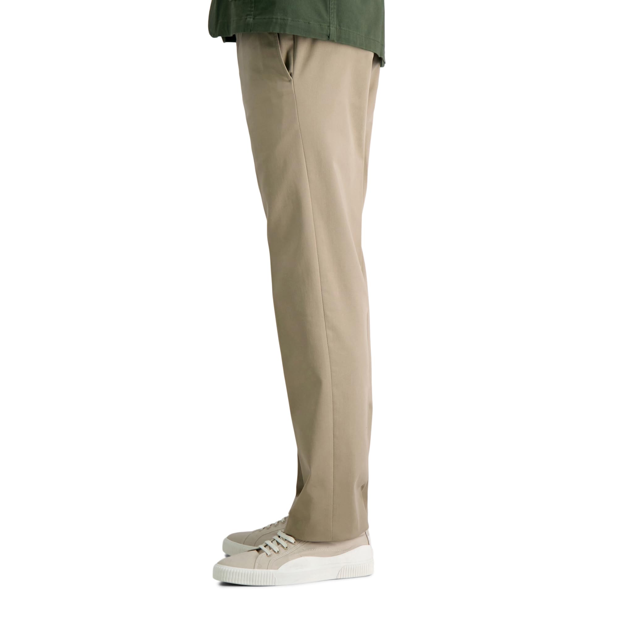 Haggar Premium No Iron Khaki Straight Fit Flat Front Casual Pant - Recto Hombre