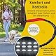 Hundefreund Bungeeteil für Joggingleine - 120 cm Ersatzleine mit elastischem Gummizug und 2 Schlaufen - Verlängerung für Hundeleine (Rot)