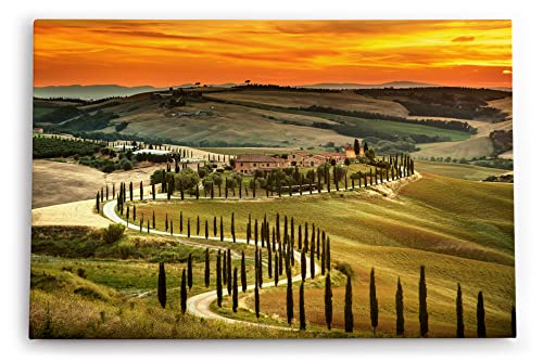 Paul Sinus Wandbild 120x80cm Italien Toskana Landschaft Sonnenuntergang roter Himmel Paul Sinus Wandbild 120x80cm Italien Toskana Landschaft Sonnenuntergang roter Himmel