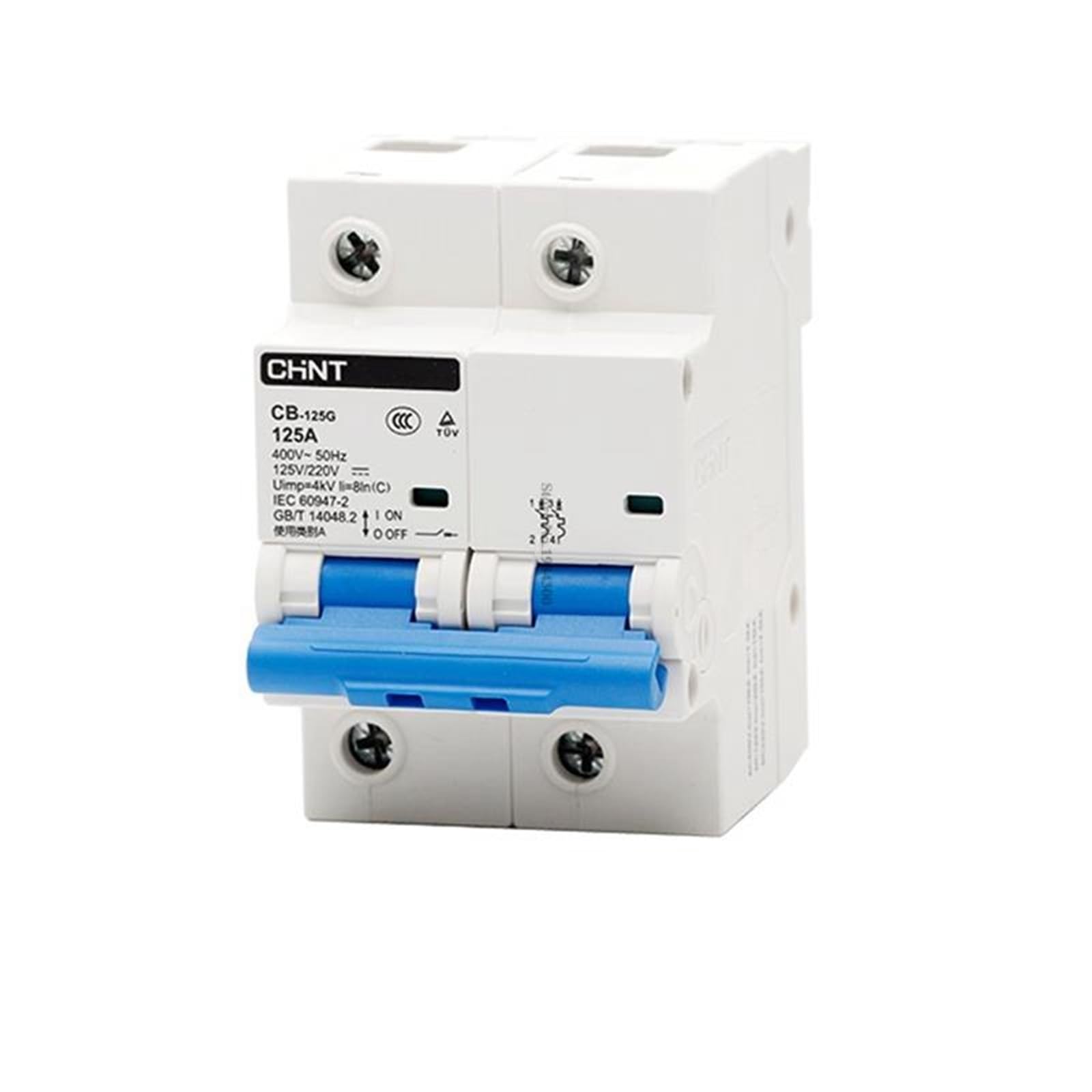 Disjoncteur miniature modulaire 2P pour sécuriser les circuits de forte puissance