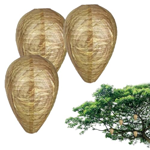 LINTRA Repelente Avispas, 3 Piezas Trampa Avispas, Plegable e Impermeable Ahuyentador Avispa, se Utiliza para Dispersar Avispas y Prevenir Nuevos Nidos, se Puede Colgar en el Balcón del Jardín