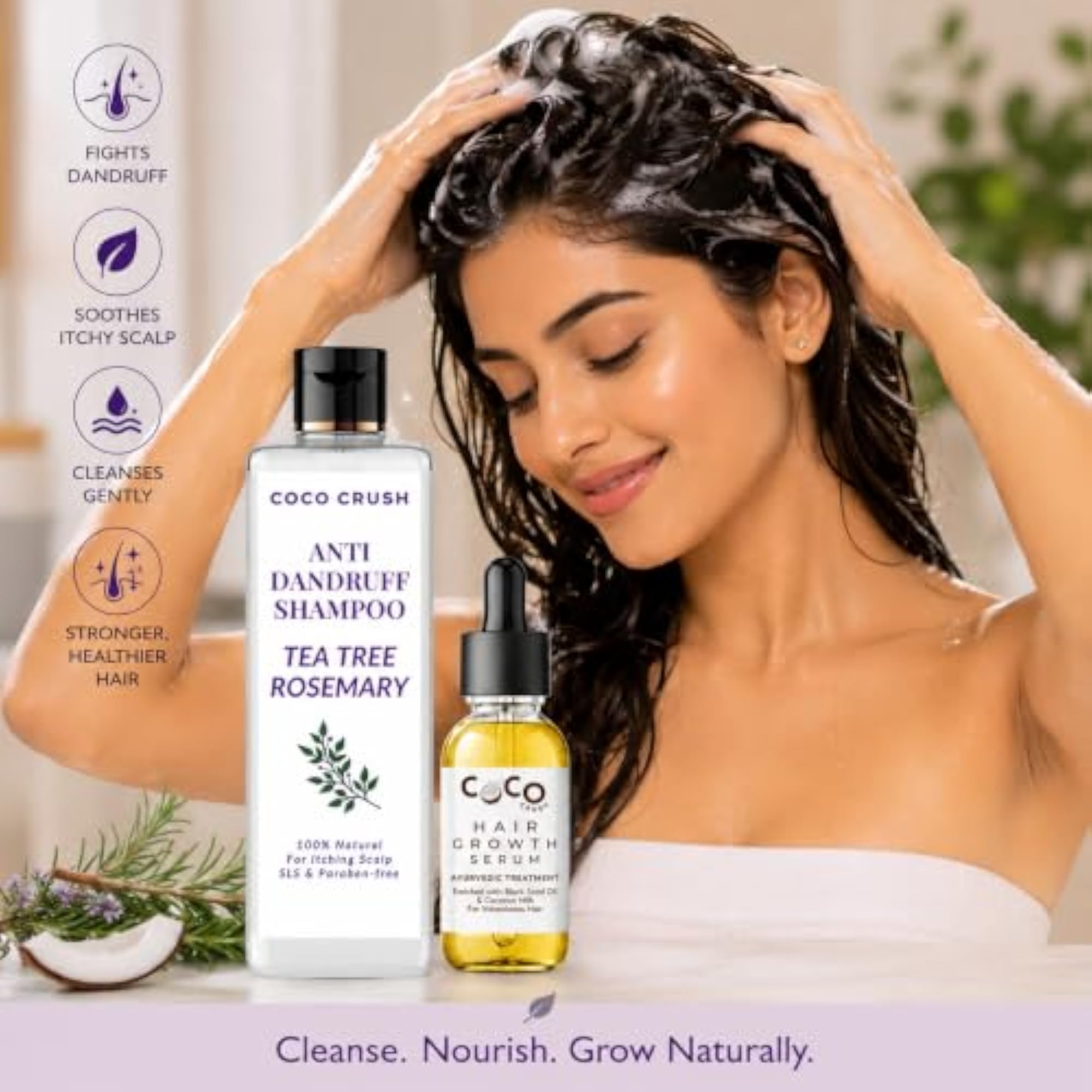 Hair Growth Serum & Anti-Dandruff Shampoo Combo