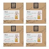 basics Vitamin B12 Methylcobalamin Monatskur, 30 x 10ml Fläschchen - hochdosiertes Vitamin B12 & Glutamin - zur Verringerung von Müdigkeit und Erschöpfung - in Deutschland produziert - 4er Pack