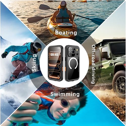 GOLDJU Magnetic for iPhone 17 Pro Case, Waterproof, Black - image 7