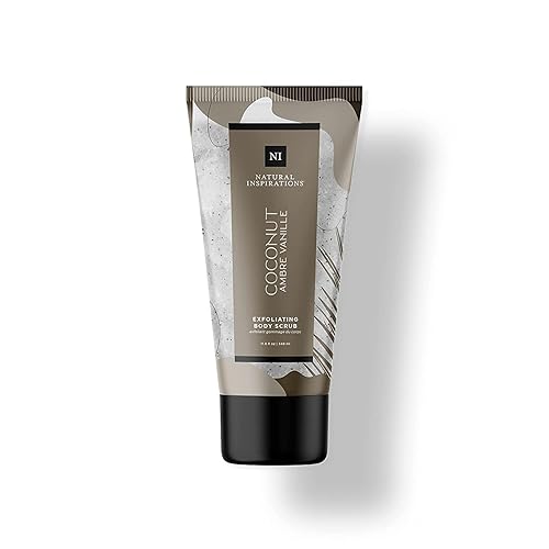 Natural Inspirations - Exfoliante corporal y facial de vainilla de coco color ámbar