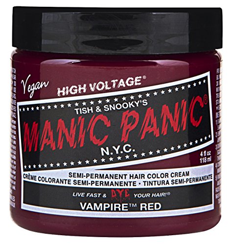 Manic Panic Semi-Permament Haircolor Vampire Red 4 Ounce Jar (118ml) (6 Pack)