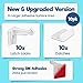 Upgraded Invisible Baby Proofing Cabinet Latch Locks (10 Pack) - No Drilling or Tools Required for Installation, Works with Most Cabinets and Drawers, Works with Countertop Overhangs, Highly Secure