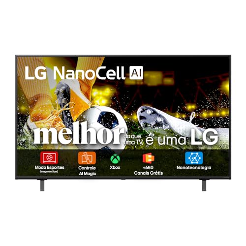 Smart TV 4K 50' LG NanoCell 50NANOA Processador α7 AI Ger8 Super Upscaling Google Cast Alexa Integrado Controle AI Smart Magic WebOS 25