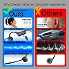 Bone Conduction Headphones with Boom Mic Bluetooth Open Ear Wireless Computer Headsets PC with Mic Noise Canceling Bluetooth Earphones with Microphone for Office Use Driving Meeting