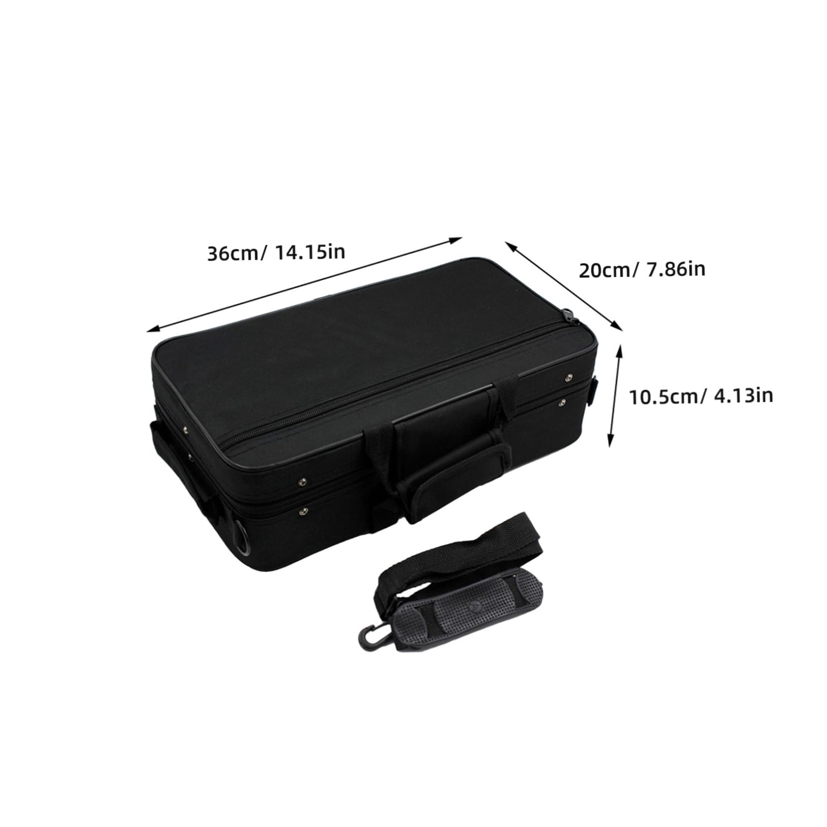 Totority Clarinet Bag Black Shoulder Strap and Handle Music Instrument Carrying Case for Clarinet Storage