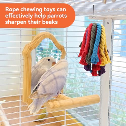 23.5cm / 9.25inch Bird Rope Swing Toy, Parrots Chewing Toy - Image 2