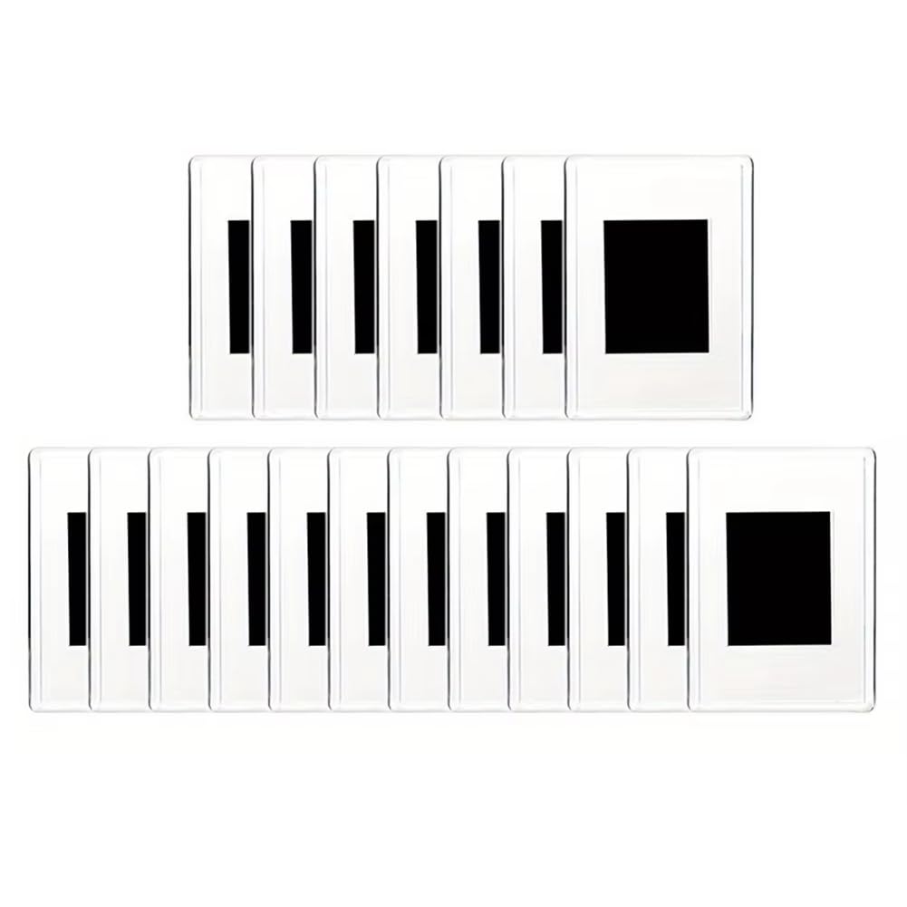 Hndhbfgrt Clear Magnet Photo Frame Holders 20PC Acrylic Refrigerator Magnetic Display DIY Picture Insert Storage