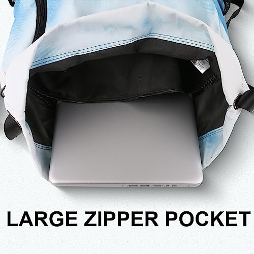 Risefit Drawstring Backpack with Mesh Pockets String Gym Bag Sackpack Sandproof Water Resistant Beach Backpack for Men Women (Gradient Blue) by Risefit - Used condition - Image 5