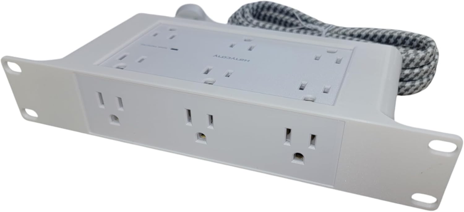 Blazin3D 1U 10-Inch Rack Mount Power Hub – 6/12 Outlet PDU with USB-A & USB-C Ports – Optimized for Mini-Racks, Raspberry Pi Clusters & Networking (Black)