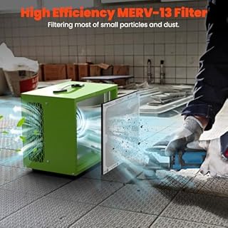 Abestorm Tabletop Dust Collector for Woodworking, Portable Intake Air Filtration Systems, Movable Air Filter with Timer Function, Ideal for Garage Works Shop and Room Renovations