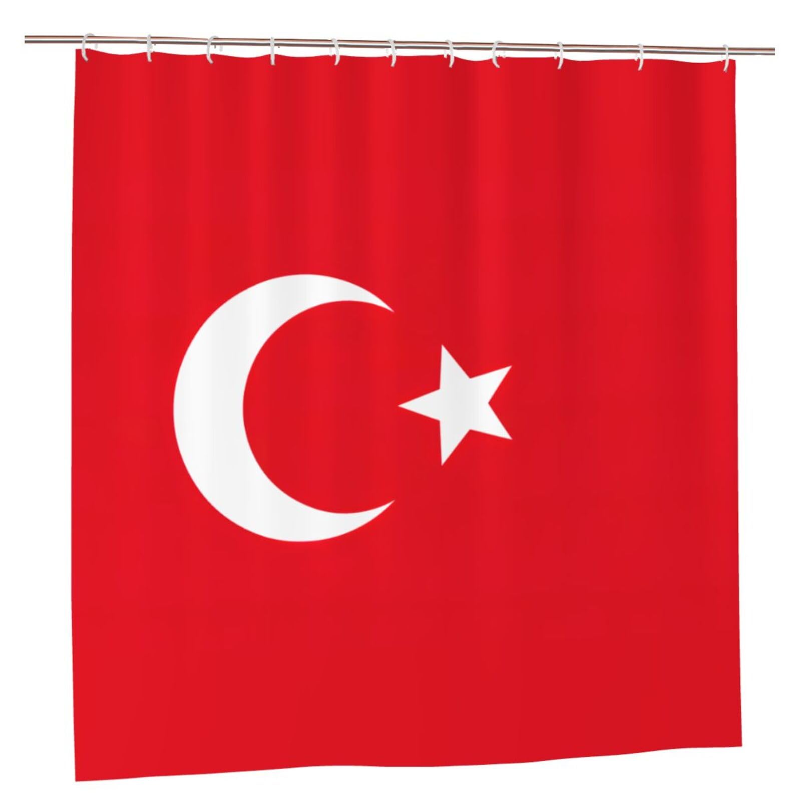 Rideau de douche Turquie anti-rouille avec 12 oeillets et bouton-pression