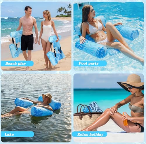 Sonwyoung Inflatable Pool Float Adult Floating Lounge Chair, Sky Blue by Sonwyoung - Used condition - Image 6
