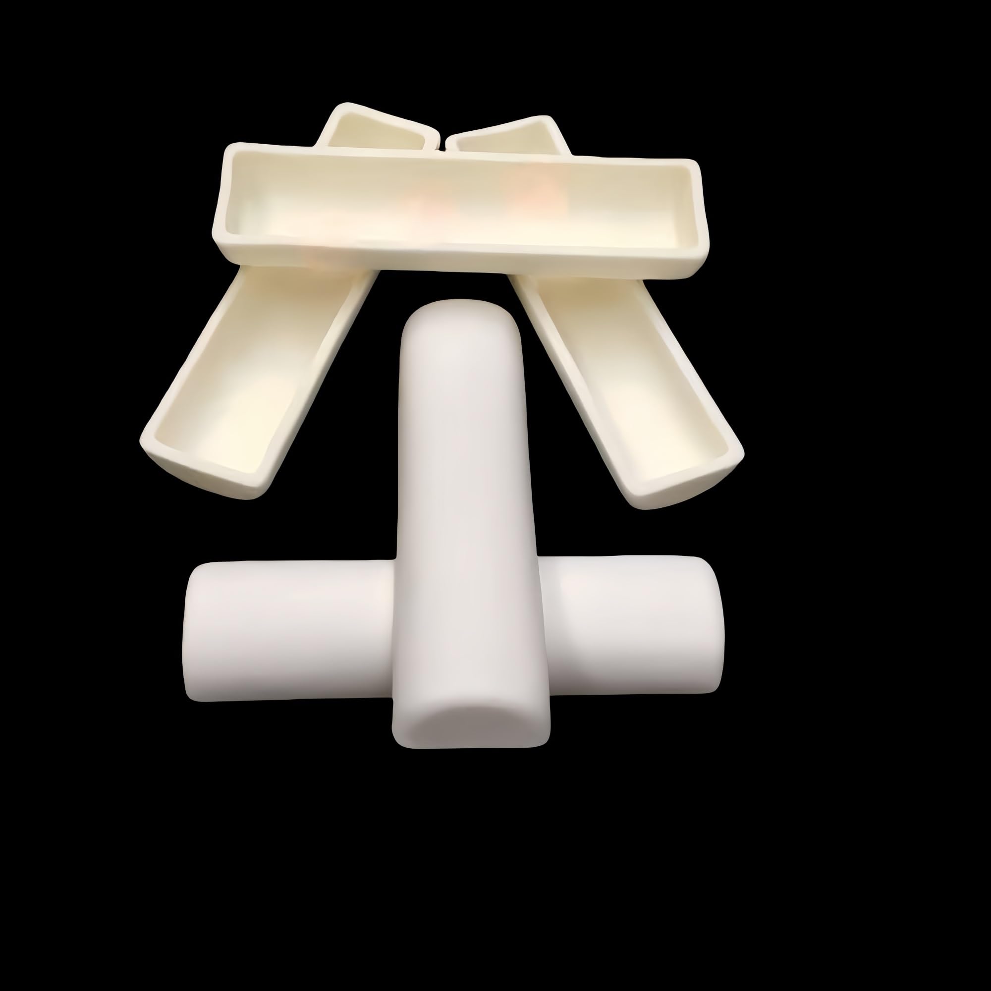 Crogiolo di allumina al 99,3% - Crogiolo in ceramica di corindone semicircolare 250 * 40 * 18 mm 1 pz