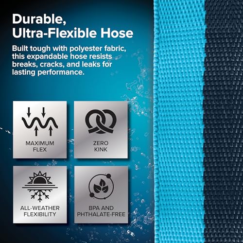 Image of Camco EvoFlex2 50-ft Drinking Water Hose - RV Drinking Water Hose Reinforced with Fabric & Ultra Lightweight - Contains No Lead, No BPA & No Phthalate - Abrasion Resistant (22579) (Pack of 3)