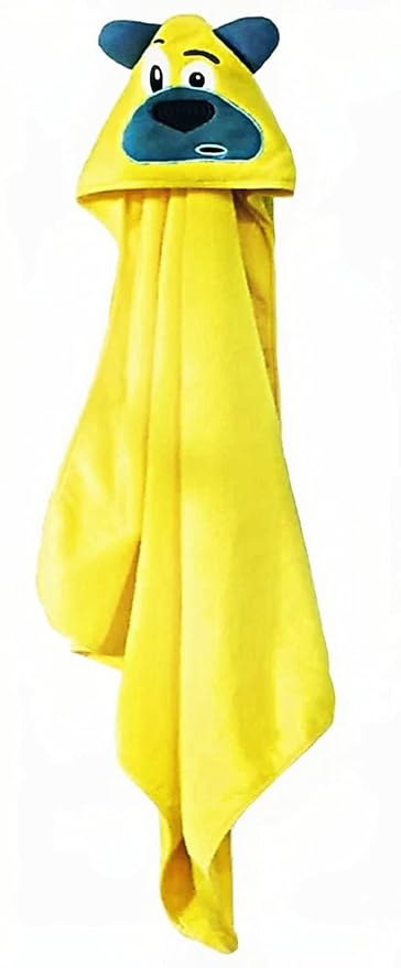 Babies Universe Bath Towels for Boys and Girls Kids, 100% Cotton | Soft water Absorb material | Towels for Both Boys and Girls | Cartoon style hood | 84x84 CM | Bath/ Pool / Beach towel (Pack of 1 Yello Bear Towel)