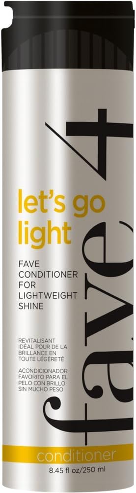 fave4 Let's Go Light Fave Conditioner for Lightweight Shine - Sulfate Free | Paraben Free | Gluten Free |No Added Sodium Chloride | Cruelty Free | Safe for Color Treated Hair, 8.45 oz