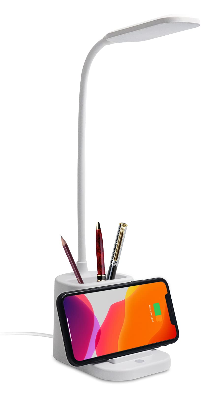 Buy LED Desk Lamp with Wireless Charger, Desk Light with Pen Holder and