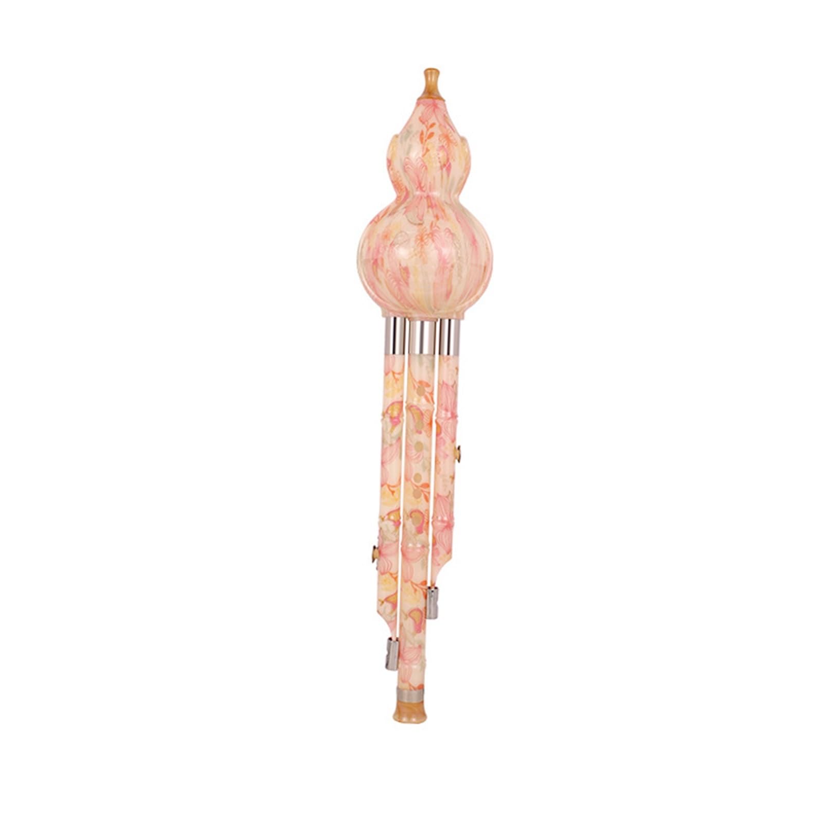 Hulusi Bakelitowy Trójtonowy Hulusi C-tuning B-flat Tuning Instrument Dla Początkujących Żywica Hulusi(Pink,C)