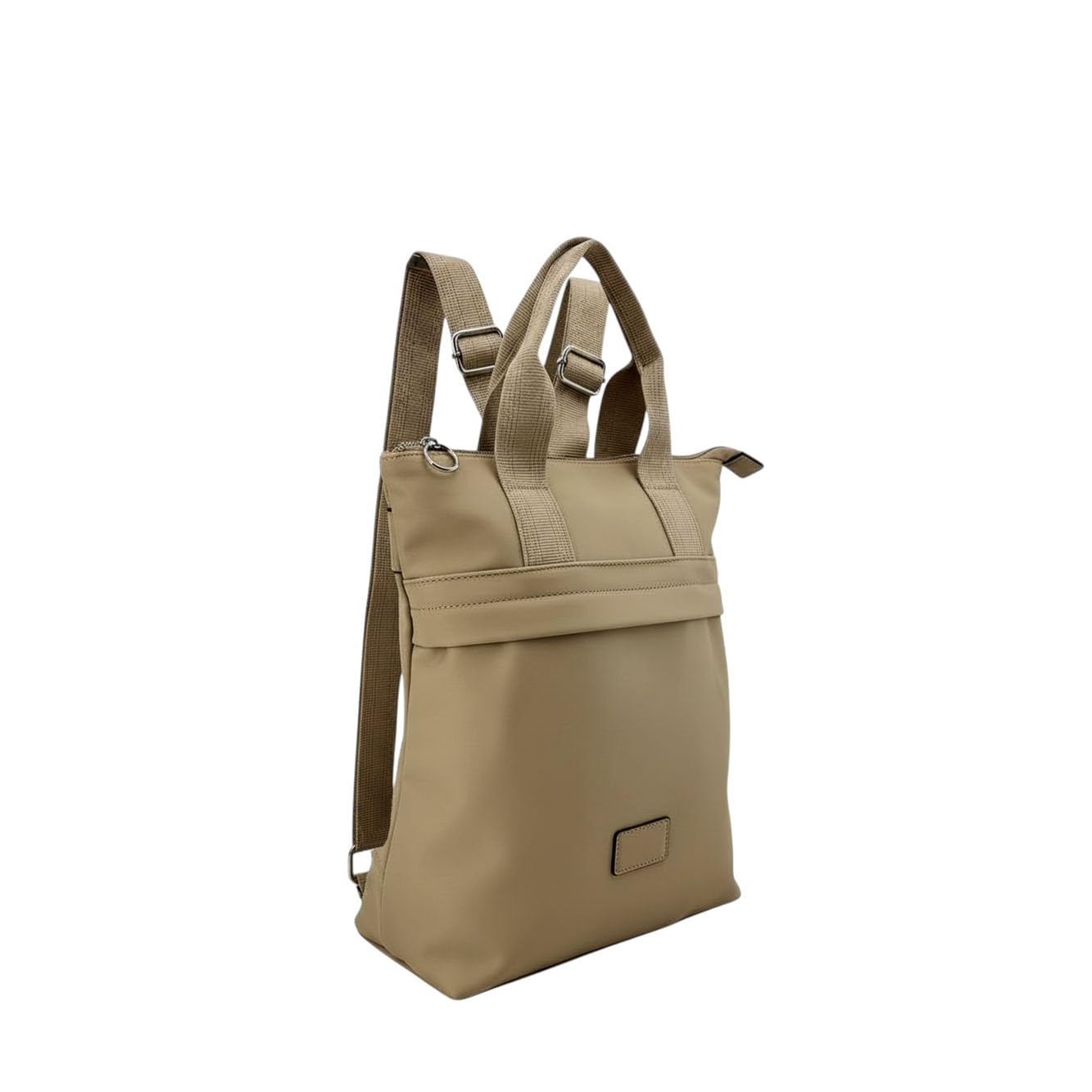 MODELISA - Bolso Mochila con Asas y Correas Ajustables Multifuncional Estilo Casual para Mujer (Caqui)