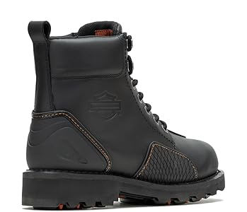 Harley-Davidson ブラック レザーブーツ Harley Davidson シフトガード付レザーZIPブーツ ブラック